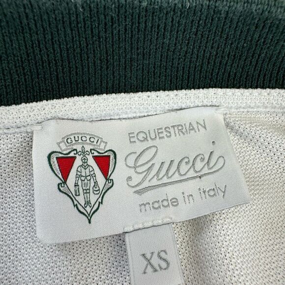 Gucci Equestrian Mock Neck Web Polo Long Sleeve Xs - Picture 7 of 10